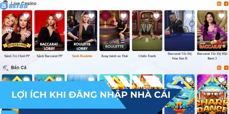 Lợi ích khi nhập tài khoản để chơi game