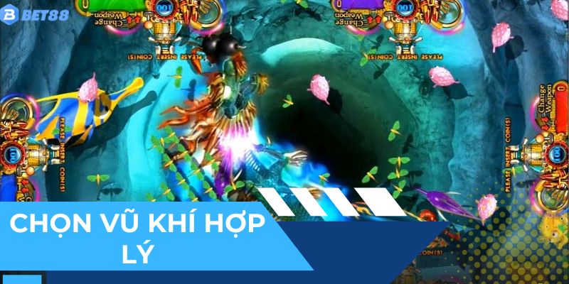 Vũ khí phù hợp trong bắn cá Tam Quốc giúp tân thủ tối đa hóa phần thưởng